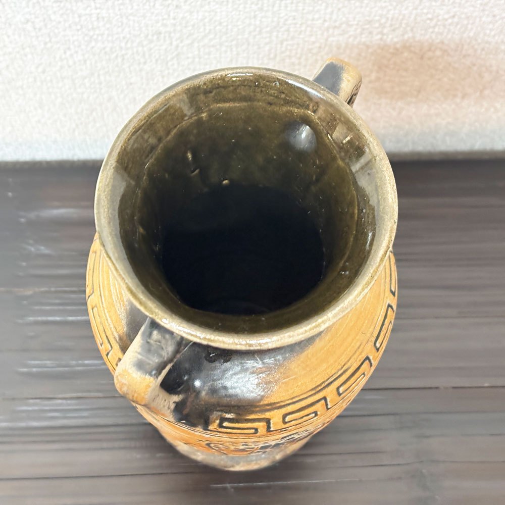 Bay Keramik ドイツビンテージ フラワーベース ギリシャモチーフ 花瓶 西ドイツ ◎