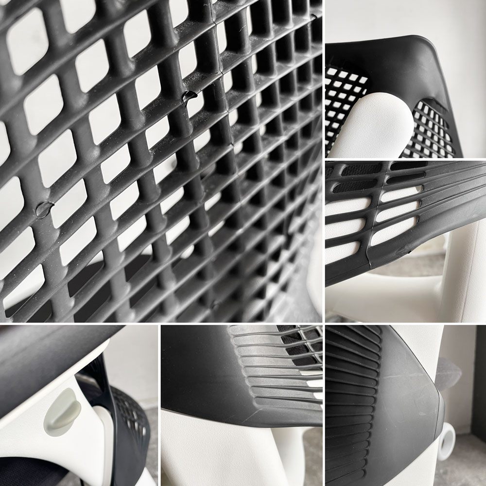 ハーマンミラー HermanMiller セイルチェア SAYL Chair ブラック サスペンションミドルバック アジャスタブルアーム 2023年製 イヴ・ベアール モダンデザイン ■