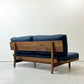 マスターウォール MASTERWAL コモンルーツ COMMON ROOTS ブリッジソファ BRIDGE SOFA 2シーター 160 ファブリックシート ブルーベリー ウォールナット無垢集成材 ●