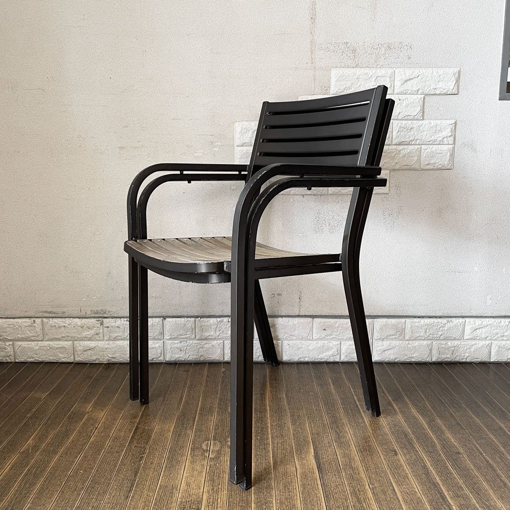 エミュー emu セーニョチェア SEGNOCHAIR ガーデンチェア アーム スタッキング イタリア ニ脚セット 現状品 ◎