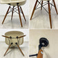 ハーマンミラー Herman Miller アームシェルチェア セカンド 2nd ビンテージ FRP ダヴェルベース パーチメント イームズ ミッドセンチュリー ●