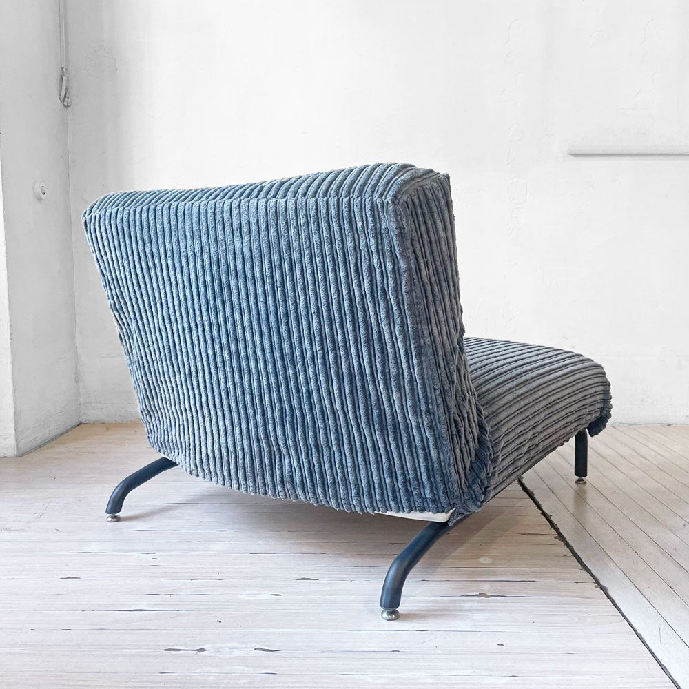 ジャーナルスタンダード journal standard Furniture ロデチェア RODEZ CHAIR 1P コーデュロイ生地 ブルー インダストリアルスタイル 定価￥68,200- ★