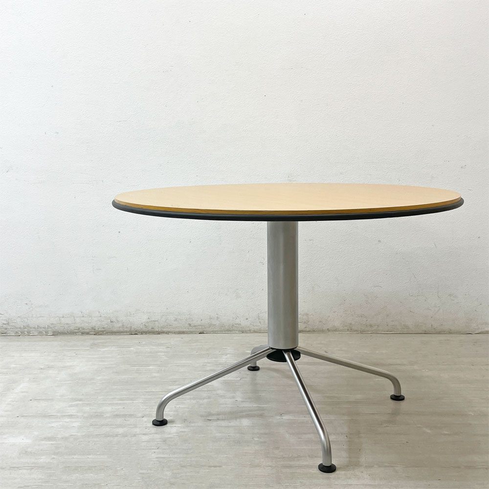 フリッツハンセン Fritz Hansen VMシリーズ ラウンド ダイニングテーブル ヴィコマジストレッティ デンマーク アジャスター W107cm ●