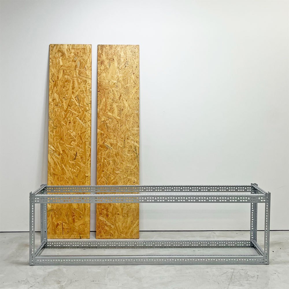 リオン LYON アングルシェルフ SLOTTED ANGLE SHELF 2段 AVボード インダストリアルデザイン P.F.S取扱い ●