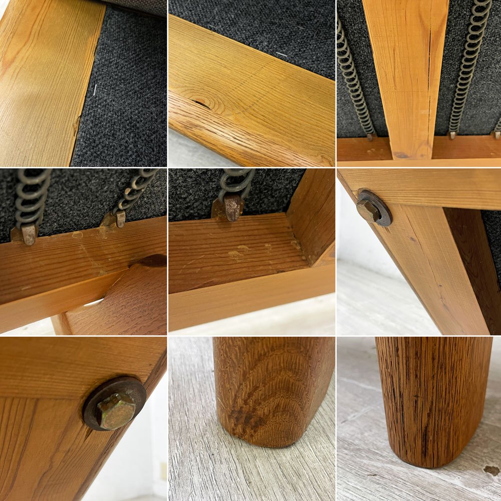 ゲタマ GETAMA GE236 3シーター ソファ ハンス・J・ウェグナー Hans J Wegner ファブリック マハラム社 モード生地 オーク無垢材 北欧 デンマーク ビンテージ ●