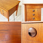 デンマークビンテージ Danish Vintage チーク材 6ドロワー 両袖デスク 6dr Teak Double sleeve desk 背面収納 北欧家具 ★