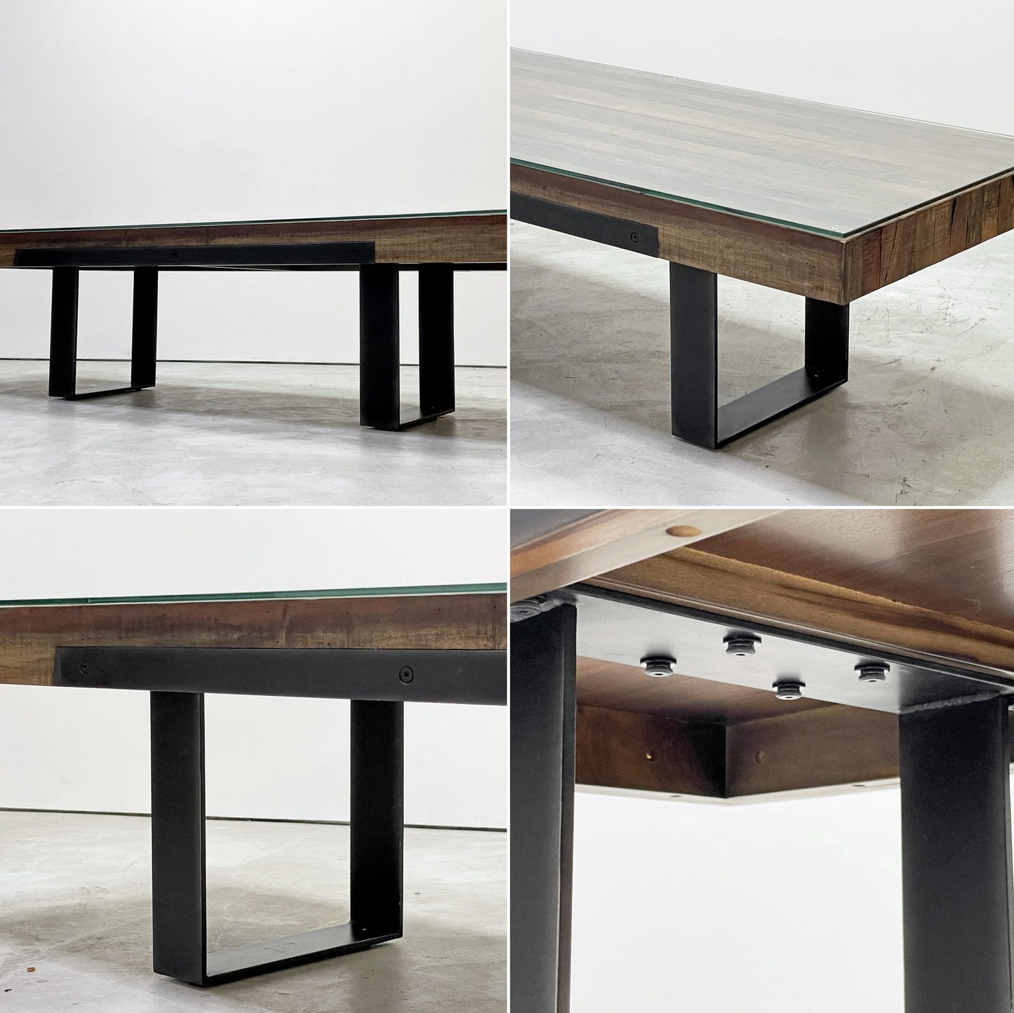 ビーナ bina GRAHAM グラハム コーヒーテーブル COFFEE TABLE アイアンレッグ 古材 W150cm インダストリアルデザイン 廃番 ●