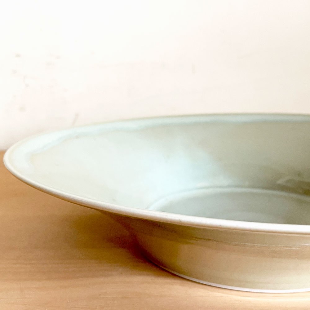 クリスチャンヌ ペロション Christiane Perrochon ポルセラン PORCELAIN 深皿 プレート ボウル グリーンカラー イタリア 陶器 ハンドメイド 現代作家 ■