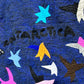 マーブルシュッド marble SUD バードショール BIRD SHAWL マフラー 刺繍 ネイビー 80×180cm 未使用品 参考定価￥17,380- ◎