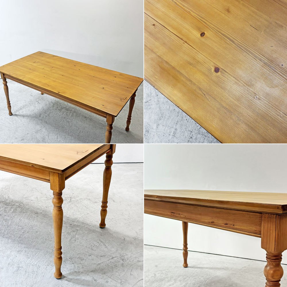 クラッシュゲート CRASH GATE ノットアンティークス Knot antiques キリン KIRIN ダイニングテーブル オーク材  W160cm アンティーク調 クラシカル 展示品 ●