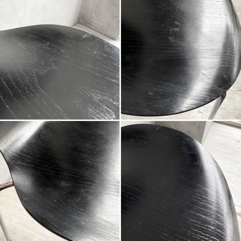 フリッツハンセン Fritz Hansen 3107 セブンチェア カラードアッシュ ブラック 80's ビンテージ vintage アルネ・ヤコブセン デンマーク  A ♪