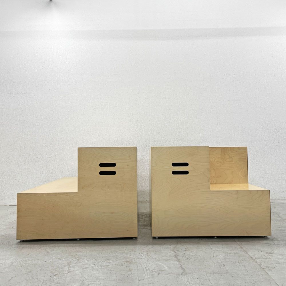 ノルオフィス Knoll Office アンスクリプテッド Unscripted ステップス Steps 2ステップロング+インサイドコーナー 2台セット ベンチ 片側連結パーツ付 デイヴィッド・ロックウェル 合計定価￥1,164,405- A 〓