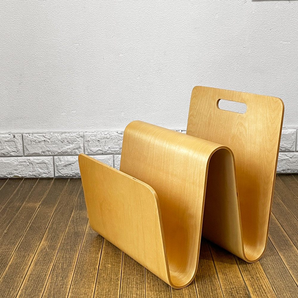 オッフィー offi マガジンラック マグスタンド MAG STAND バーチ材 プライウッド Eric Pfeiffer デザイン MoMA ミッドセンチュリーモダン 廃番 ◎