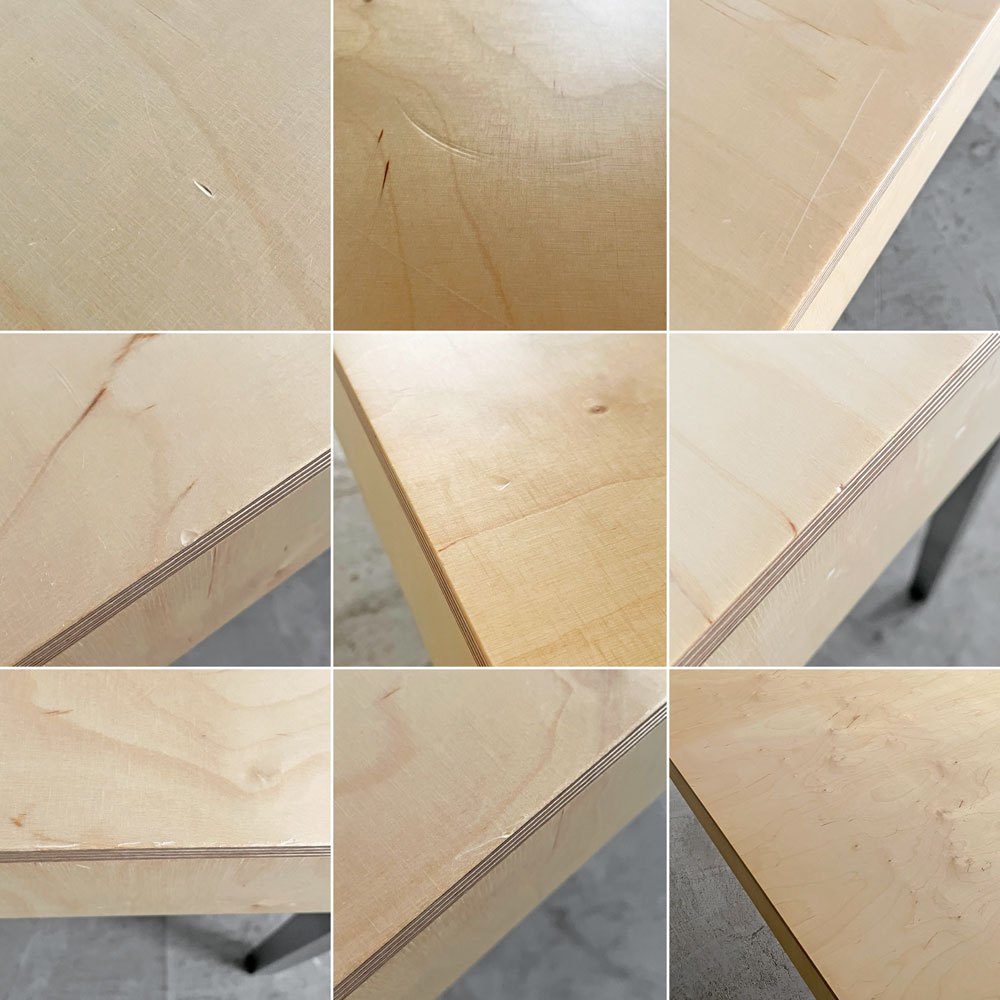 オーダーファニチャー 木製天板×鉄脚 ワークテーブル ダイニングテーブル ミーティングテーブル W180cm PLAT 上林剛典 インダストリアルスタイル 〓