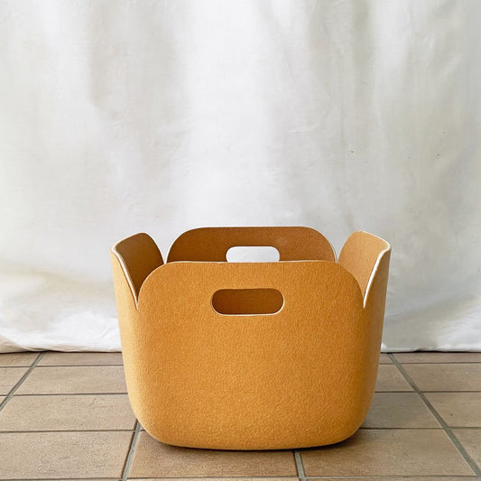 ムート MUUTO レストアバスケット RESTORE BASKET レギュラー バーントオレンジ フェルト地 ミカ トルバネン 専用袋付き デンマーク C ◇