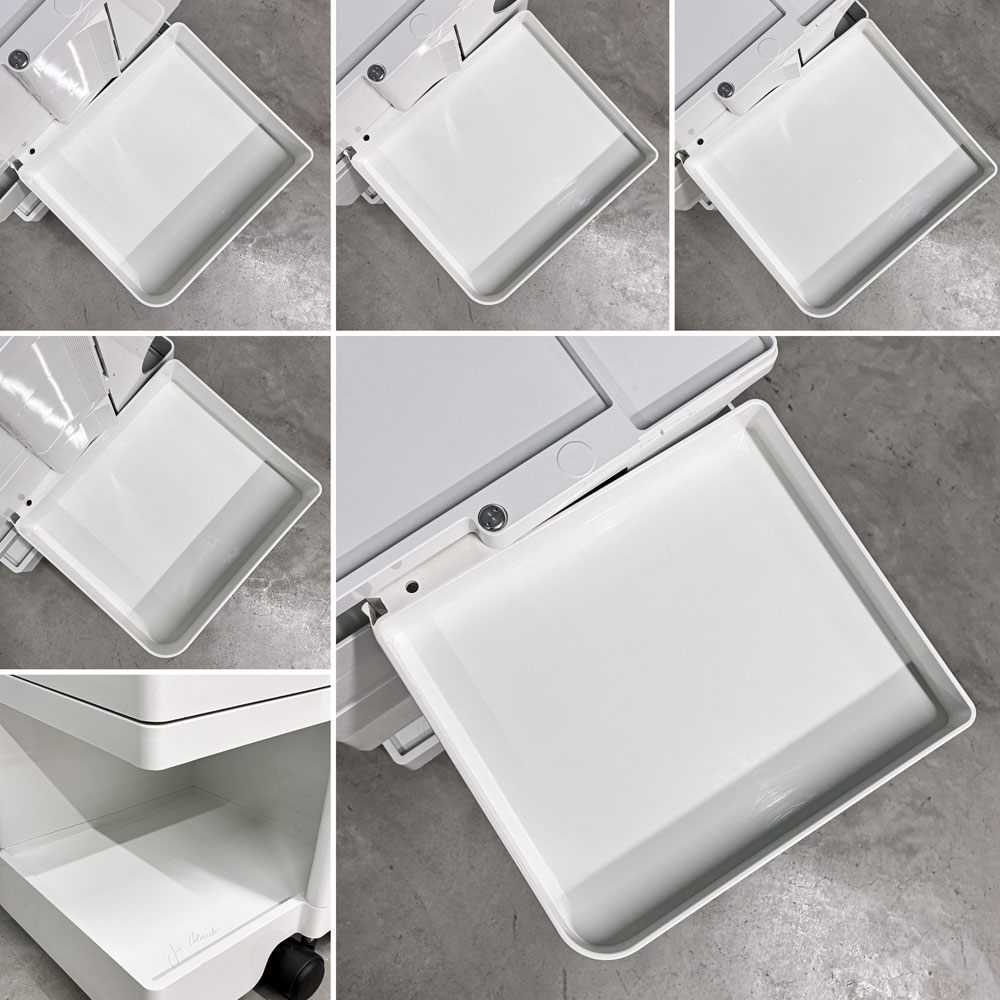 ビーライン B-LINE ボビーワゴン Boby Wagon 3段5トレイ ホワイト ジョエ・コロンボ イタリア MoMA ミッドセンチュリー ◎