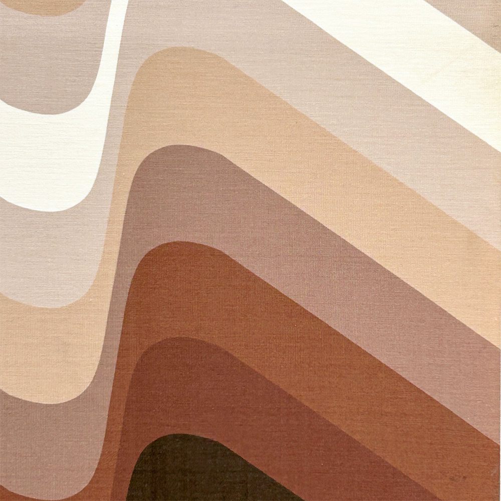 ファブリックパネル ウェーブ グラデーション WAVE GRADATION 65.5×106cm テキスタイル ミッドセンチュリーデザイン ●