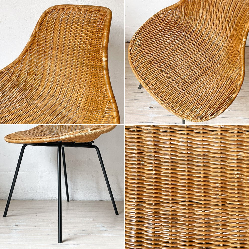 イデー IDEE バーバス チェア BARBAS CHAIR ダイニングチェア スチール脚 ラタン ナチュラル リゾートスタイル B ★