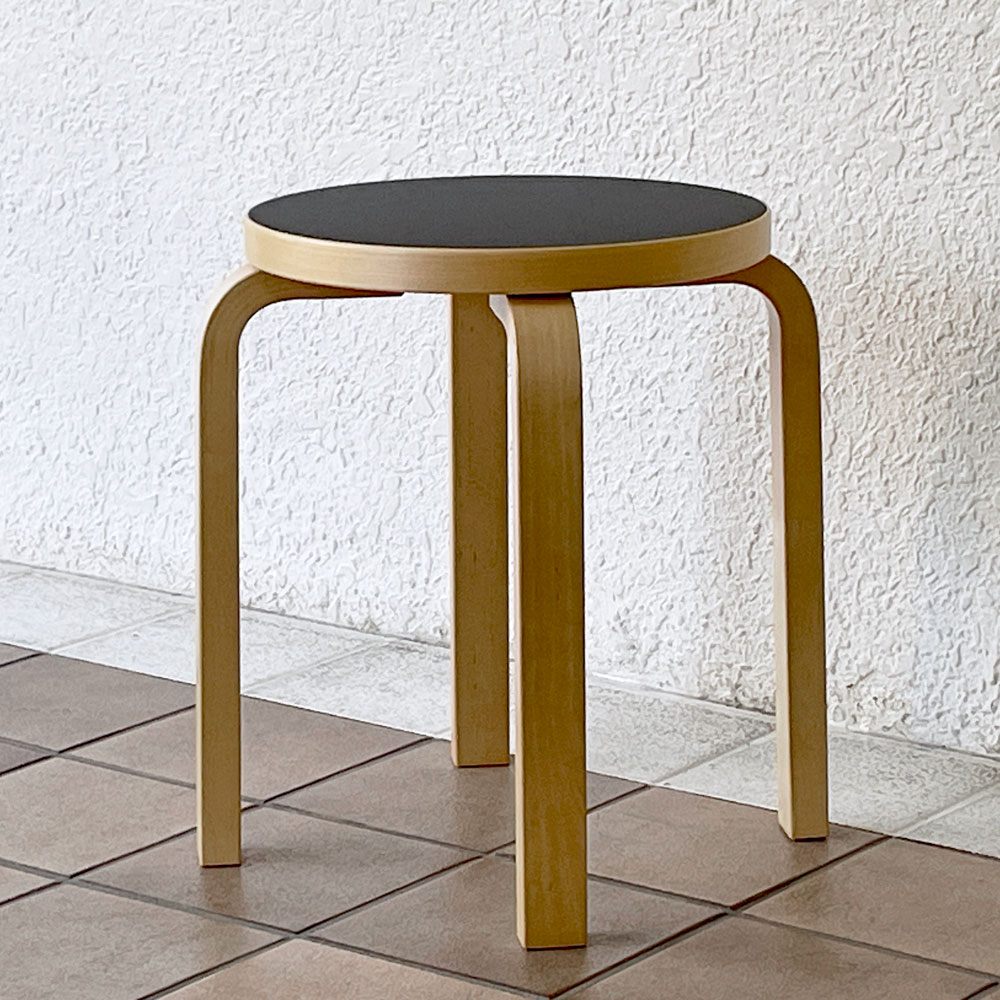アルテック artek スツール Stool E60 4本脚 リノリウム チャコール 15 スコープ別注カラー 北欧家具 フィンランド ◇