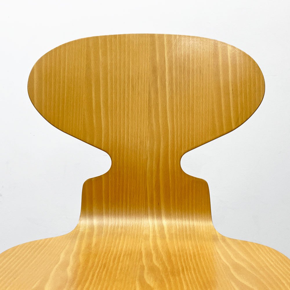 フリッツハンセン Fritz Hansen アントチェア 4本脚 ナチュラルビーチ ラッカー アルネ・ヤコブセン 北欧家具 H ●