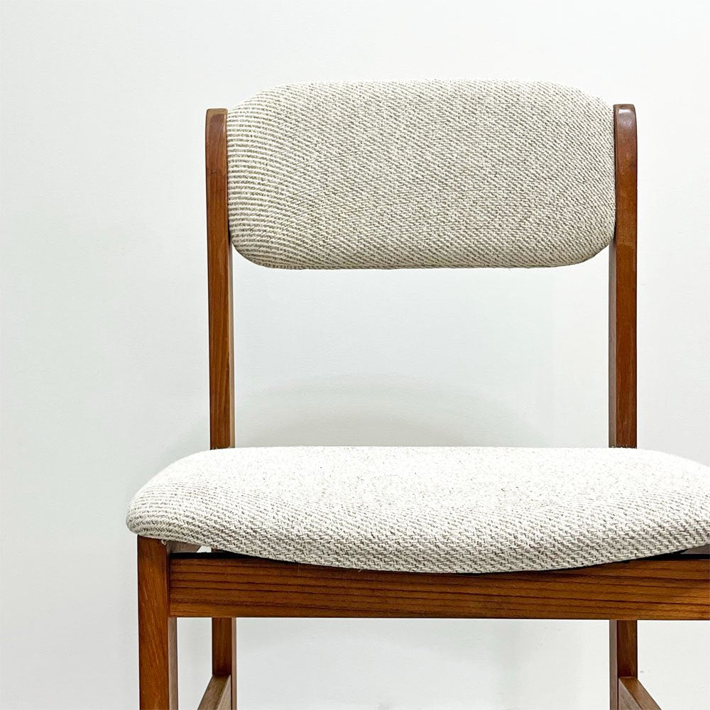 ベニーリンデンデザイン BENNY LINDEN DESIGN ダイニングチェア チーク無垢材 ファブリック デンマーク ビンテージ A ●