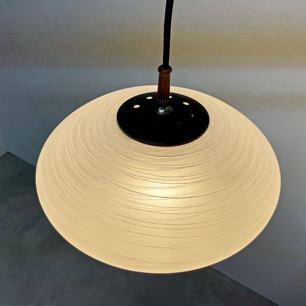 山田照明 ポピーライト Poppy Light 糸巻ガラスシェード ペンダントライト レトロ 和モダン 定価￥33,000- 廃番 ●