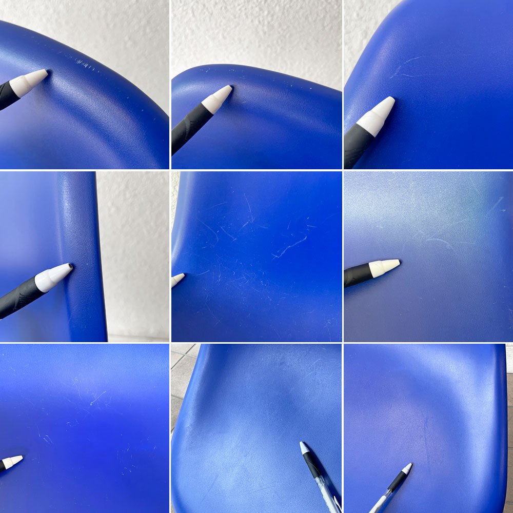 ヴィトラ Vitra サイドシェルチェア エッフェルベース ポリプロピレン製 ブルー 2001年製 C&R イームズ ミッドセンチュリーデザイン ◇