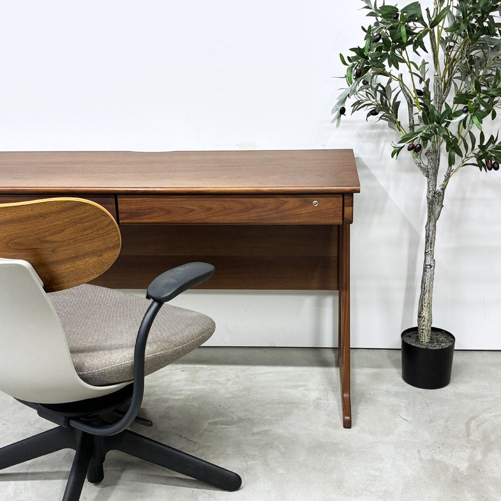 一世紀 ISSEIKI FRINK-2 DESK 130 ウォールナット材 W130cm 学習机 ワークデスク 引き出し付き 旧モデル ◎