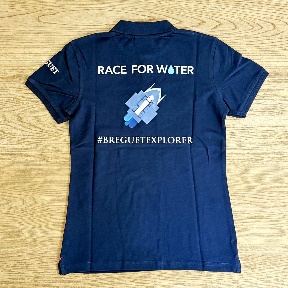 ブレゲ BREGUET レース フォー ウォーター Race for Water コラボ ポロシャツ クリーク Clique 企業系 ダークネイビー レディース S ●
