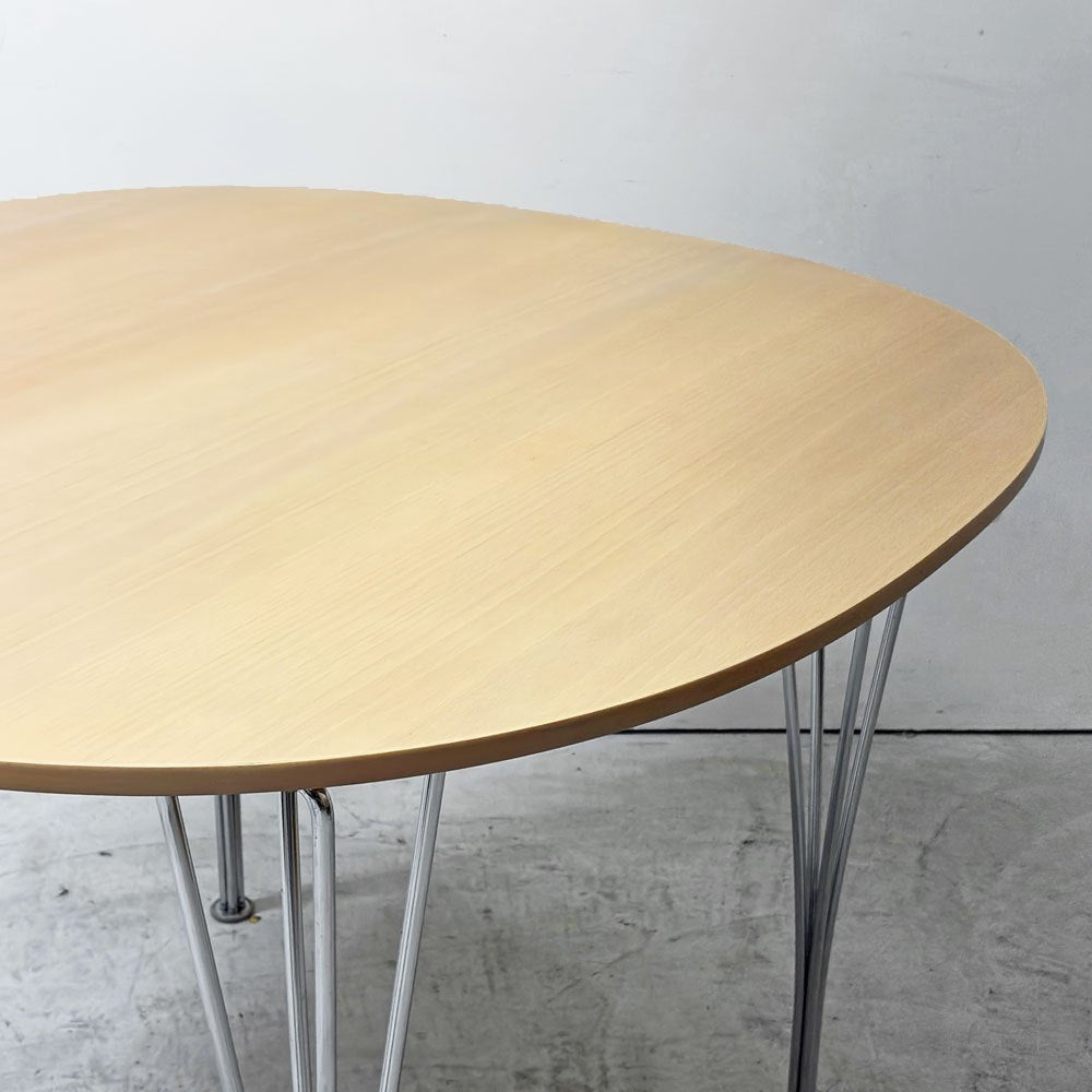 フリッツハンセン Fritz Hansen B603 スーパー円テーブル Bテーブル ダイニングテーブル 100x100cm ピート・ヘイン アルネ・ヤコブセン 北欧家具 ●