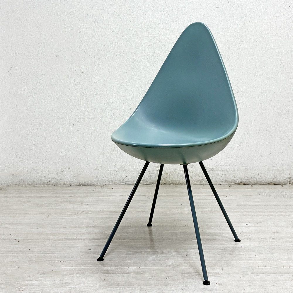 フリッツハンセン Fritz Hansen ドロップチェア Drop Chair ストームブルー アルネ・ヤコブセン 北欧 デンマーク ●