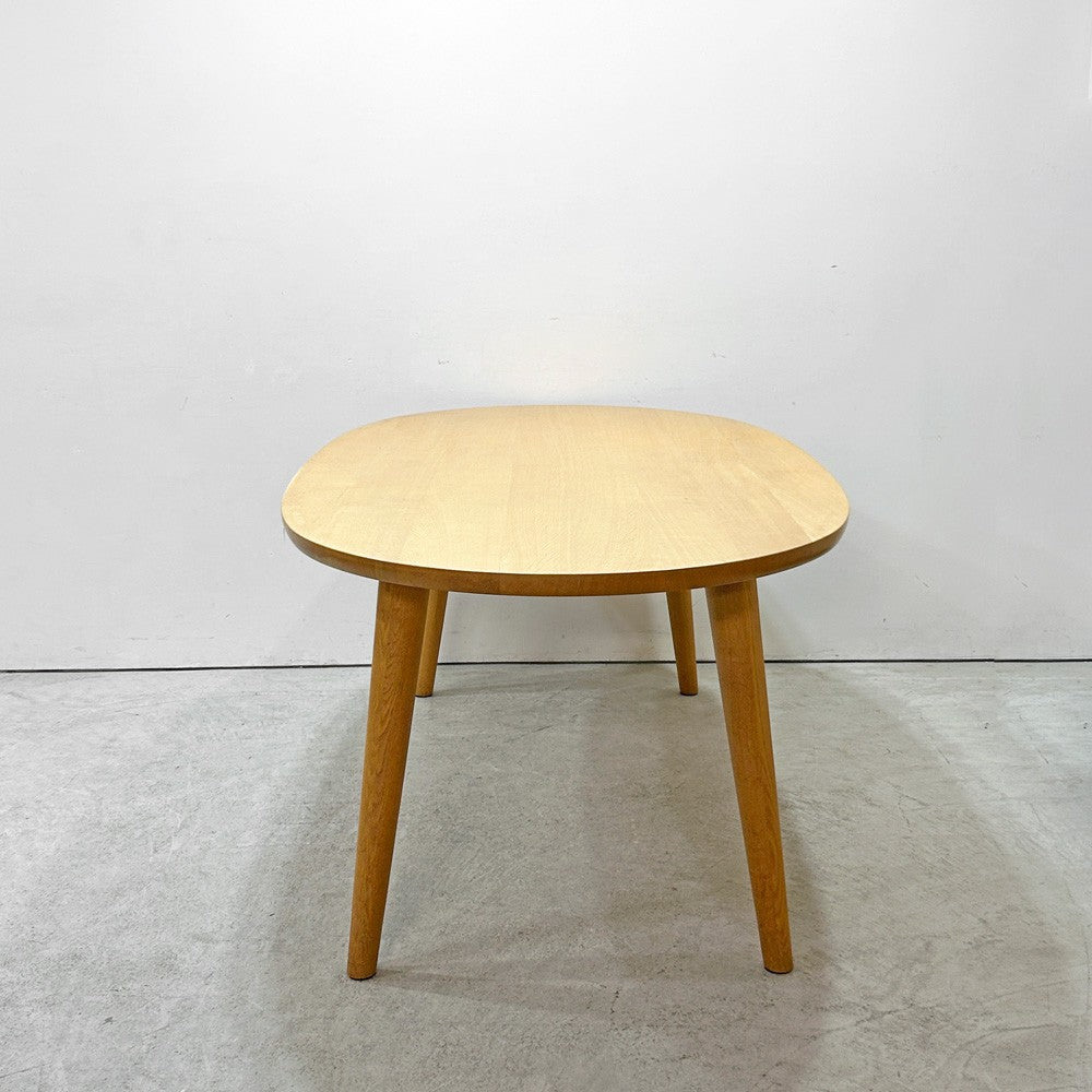 柏木工 KASHIWA オーク無垢材 ダイニングテーブル オーバル型 W180cm ナチュラルデザイン 飛騨家具 ●