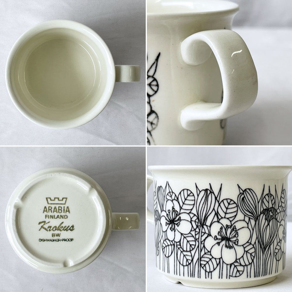 アラビア ARABIA クロッカス krokus カップ＆ソーサー プレート トリオ エステリ・トムラ Esteri Tomula 北欧ビンテージ ◇