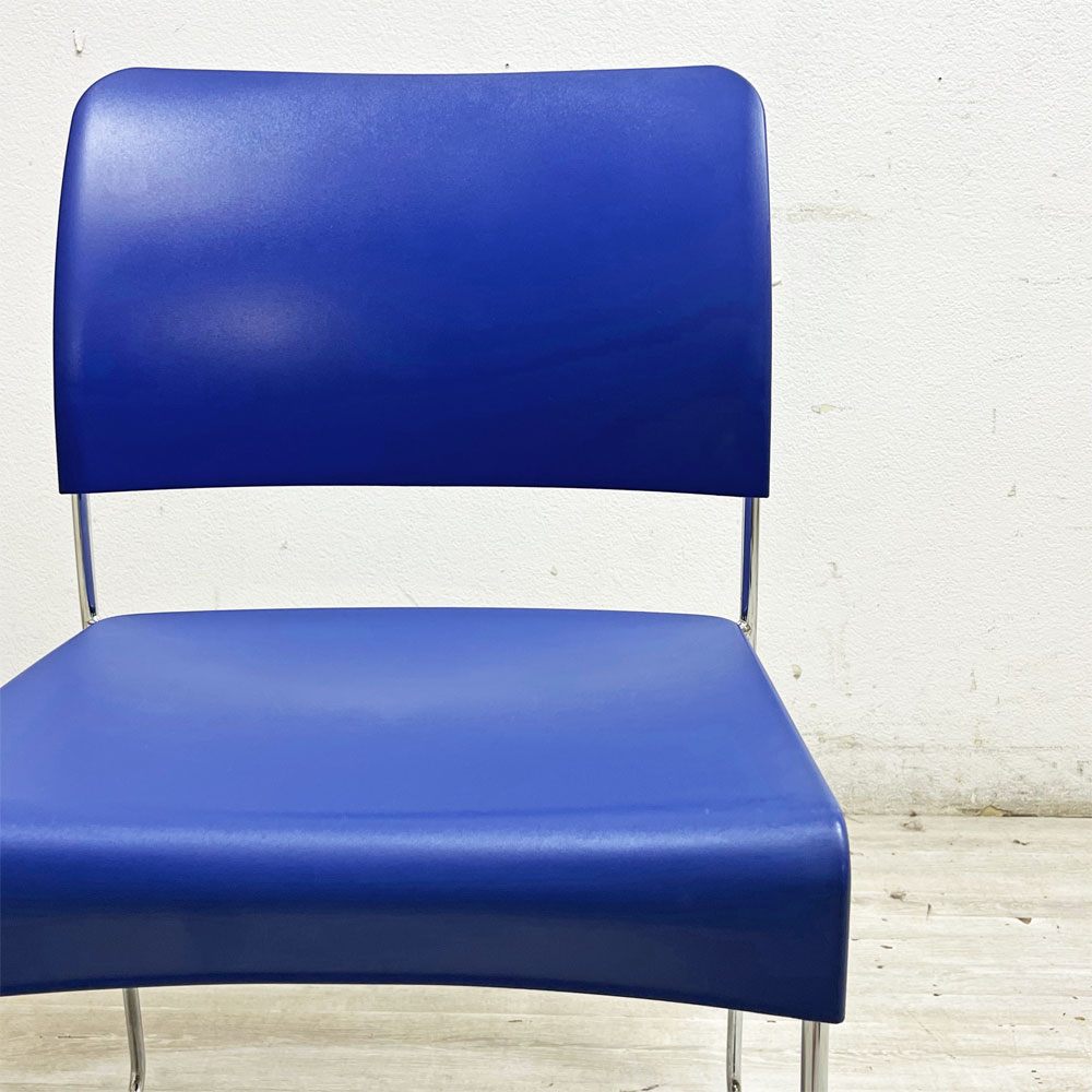 ヴィトラ Vitra シムチェア Sim chair スタッキングチェア ジャスパーモリソン ブルー 参考定価￥50,600 C ●