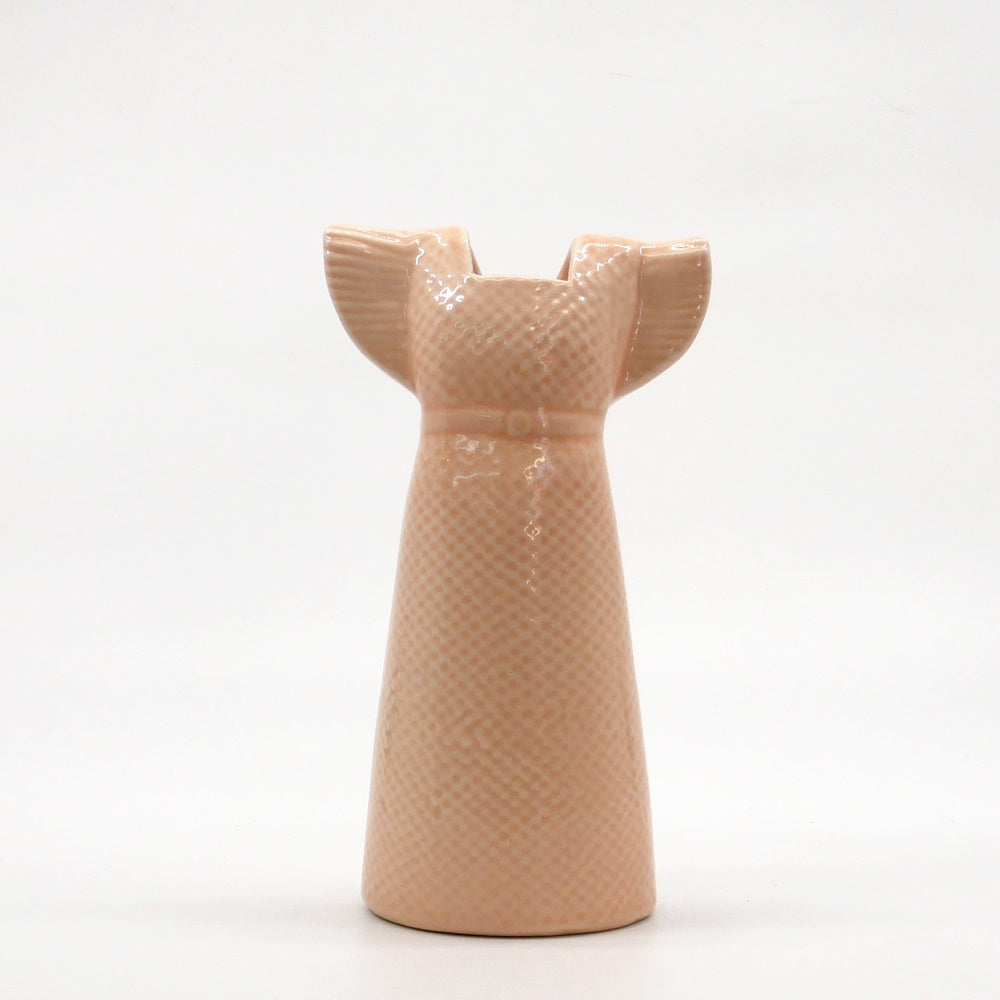 リサラーソン Lisa Larson ワードローブ ベースドレス Wardrobe Vases Dress ピンク フラワーベース 花瓶 オブジェ 置物 スウェーデン 北欧雑貨 箱付 ●