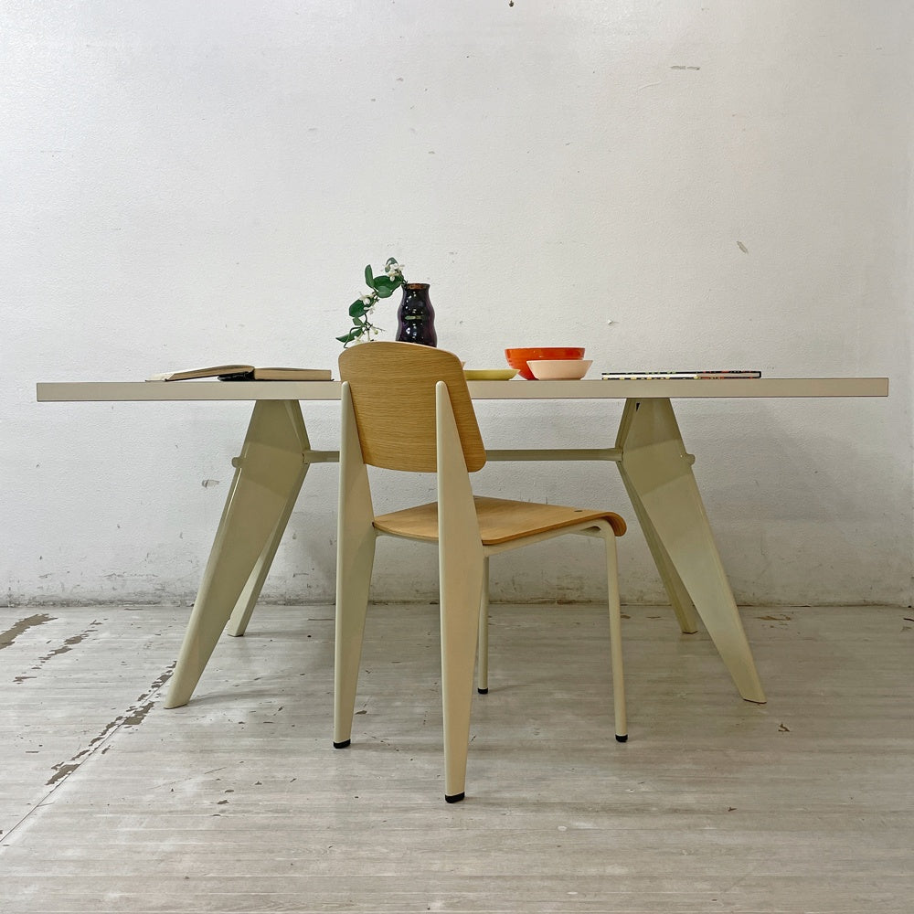 ヴィトラ vitra スタンダードチェア Standard chair ナチュラルオーク×ブランコロンブ ジャン・プルーヴェ Jean Prouve 名作椅子 美品 ●