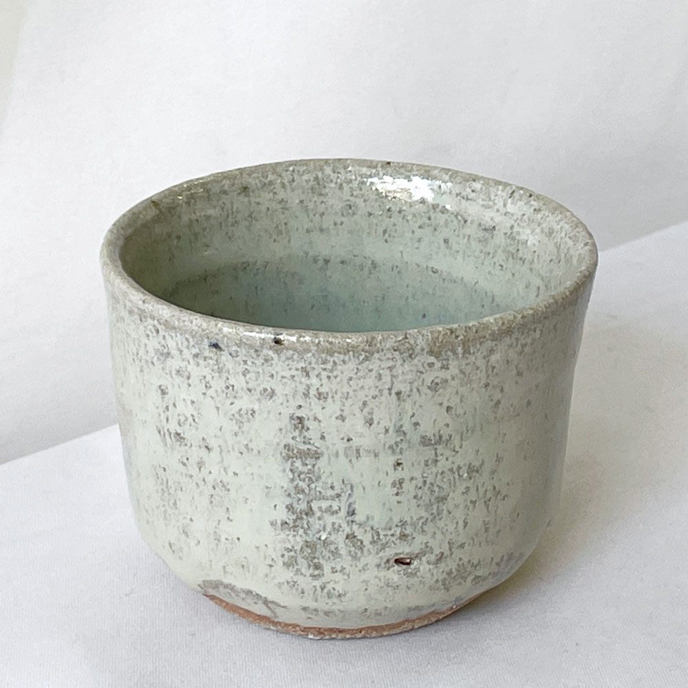 唐津焼 斑唐津 竹花正弘 ぐい呑 箱付き Φ7cm 陶芸家 現代作家 A ◇