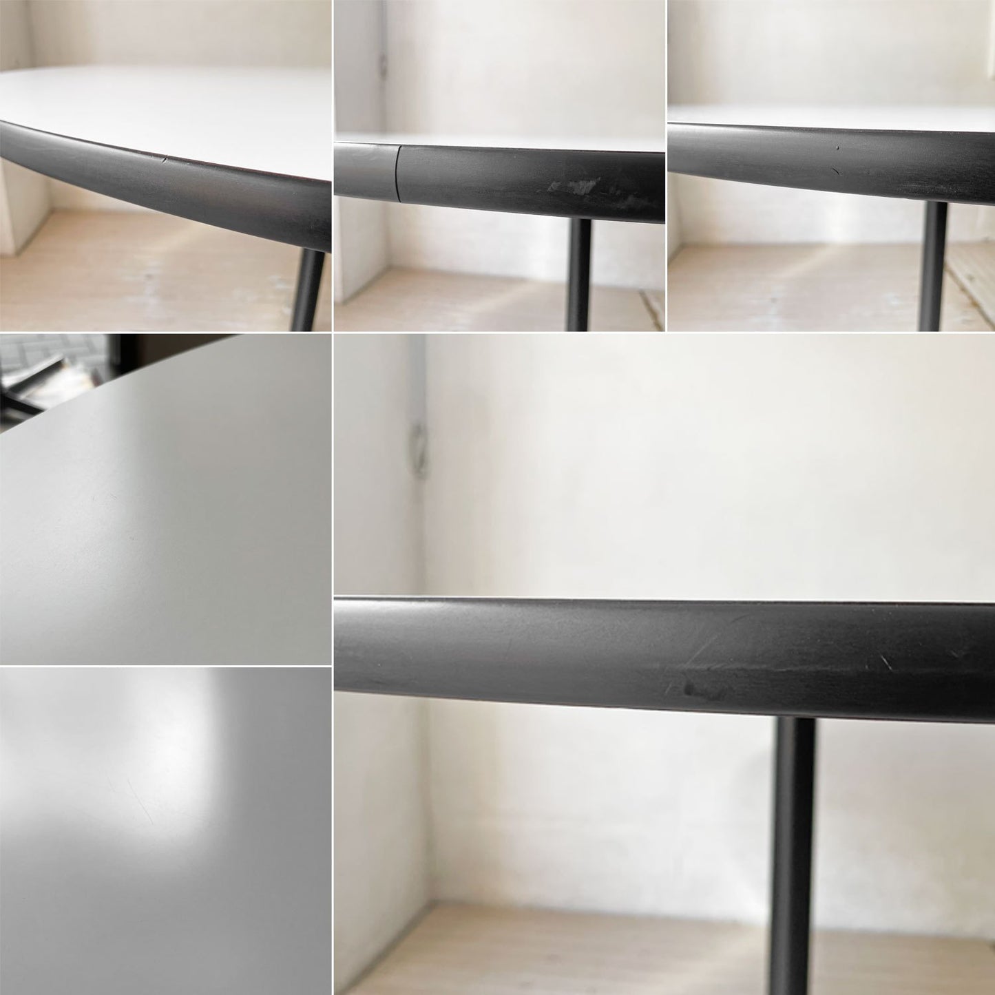 ハーマンミラー Herman Miller コントラクトテーブル Contract table ラウンド ホワイト Φ106cm C&R イームズ ミッドセンチュリー ★