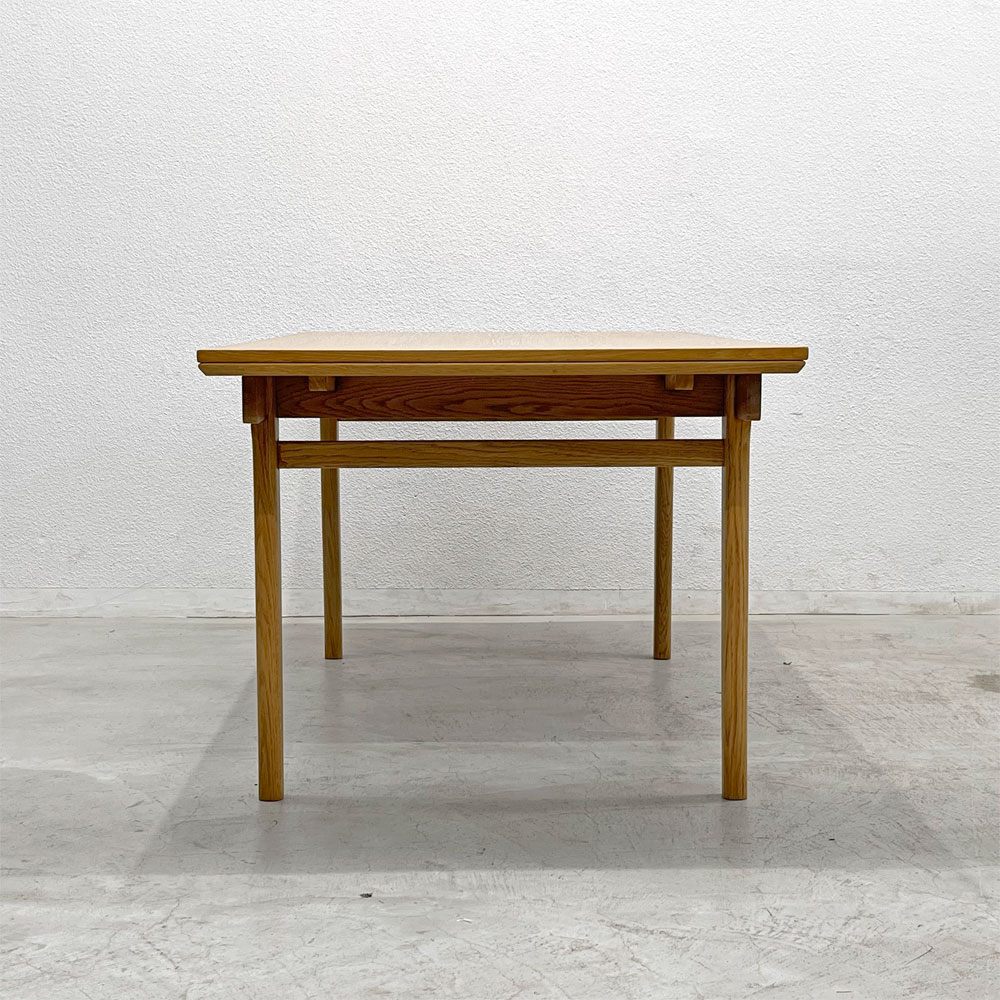 デンマークビンテージ Danish Vintage エクステンションダイニングテーブル オーク材 伸長式 ドローリーフ型 北欧家具 〓