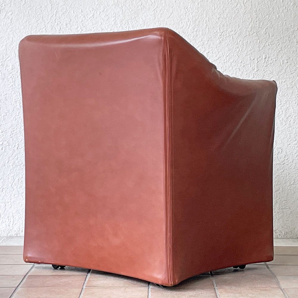 カッシーナ Cassina 684 ピッコラテンタツィオーネ PICCOLA TENTAZIONE ラウンジ アームチェア 1Pソファ キャスター付 マリオ・ベリーニ ◇