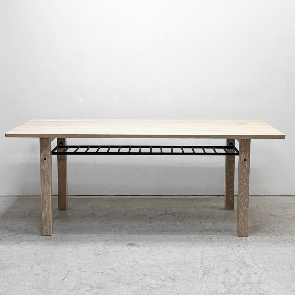 イヨベ工芸社 IYOBE フォーク FOLK ダイニングテーブル ミズナラ材 パウダーホワイト W180cm ナチュラルデザイン 定価￥356,000- ●