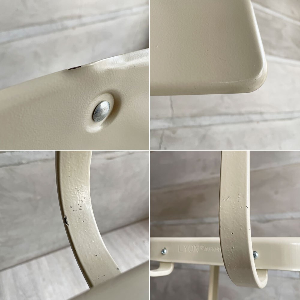 リオン LYON ファクトリー チェア FACTORY CHAIR カウンターチェア バックレスト スチール Putty white パシフィックファニチャーサービス P.F.S取り扱い ♪