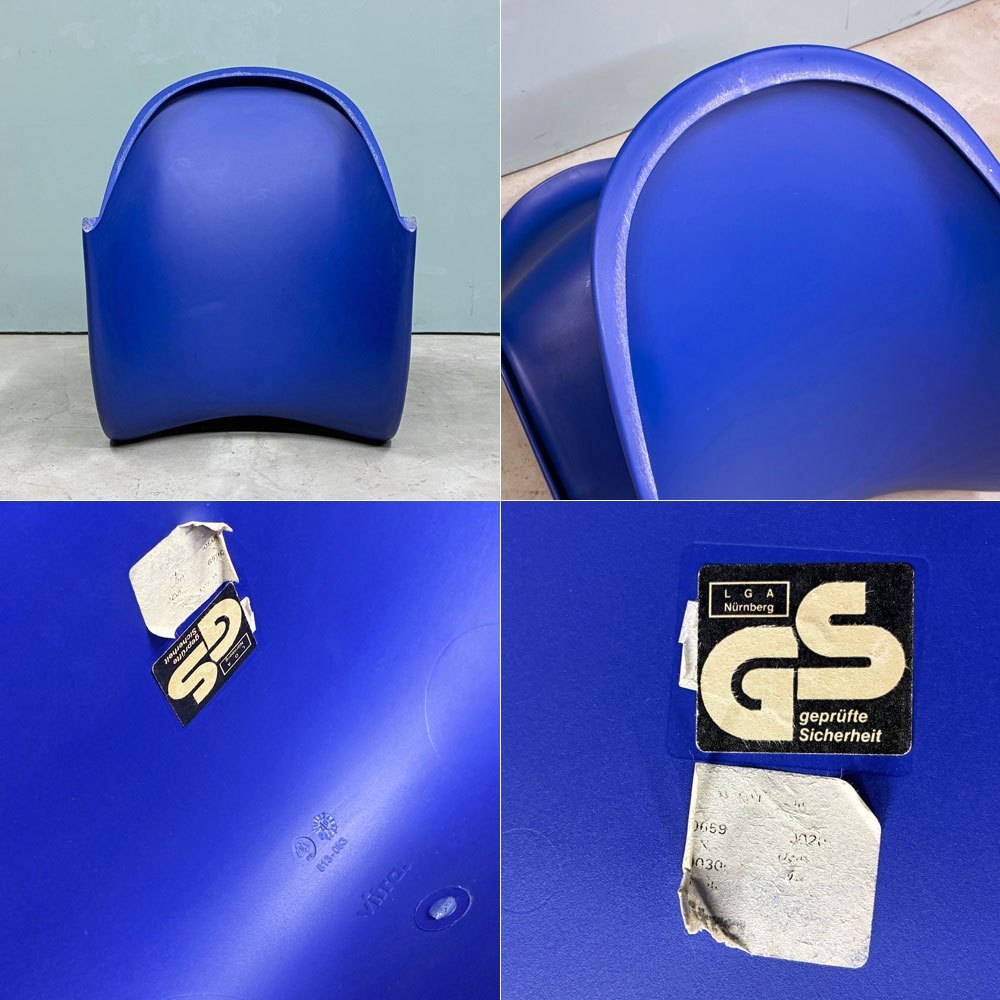 ヴィトラ vitra パントンチェア スタッキングチェア ブルー ヴェルナー・パントン Panton ミッドセンチュリー スペースエイジ A ◎