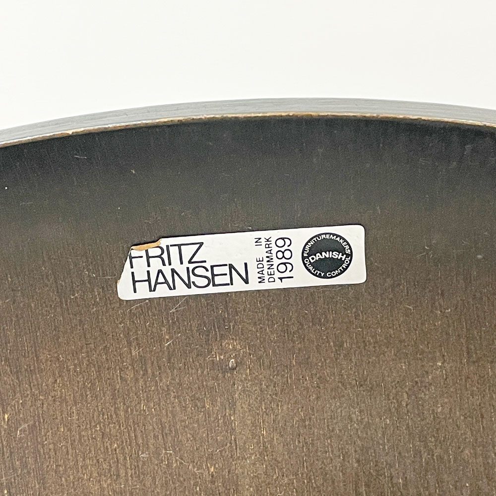 フリッツハンセン Fritz Hansen 3107 セブンチェア カラードアッシュ ブラック 80's ビンテージ vintage アルネ・ヤコブセン デンマーク ●