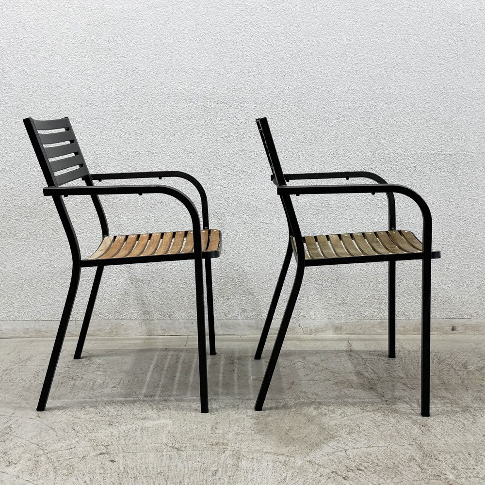 エミュー emu セーニョチェア SEGNOCHAIR ガーデンチェア アーム スタッキング イタリア ニ脚セット 〓