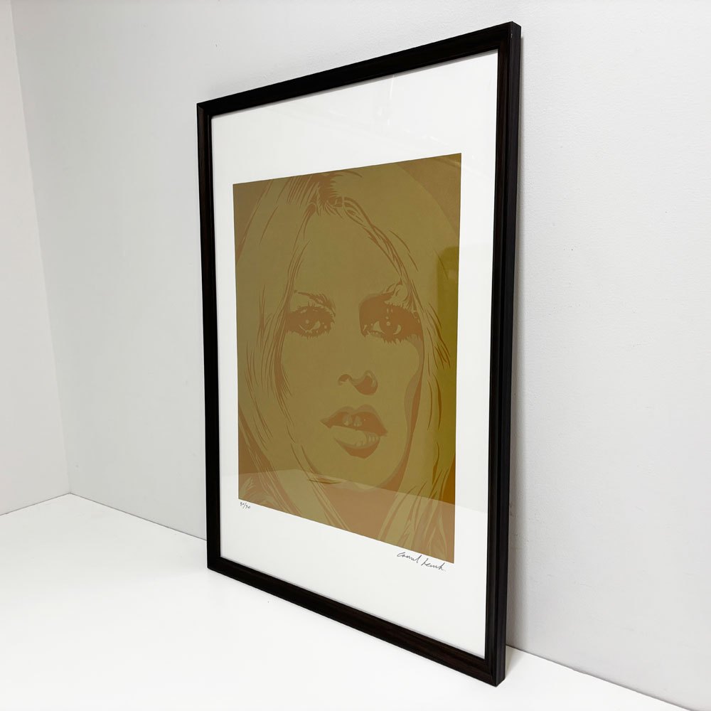 コンラッドリーチ CONRAD LEACH ブリジット・バルドー Brigitte Bardot シルクスクリーン アートフレーム ポスター ポップアート 30/30 希少 40×48.5cm(スクリーンサイズ) 額装品 ●