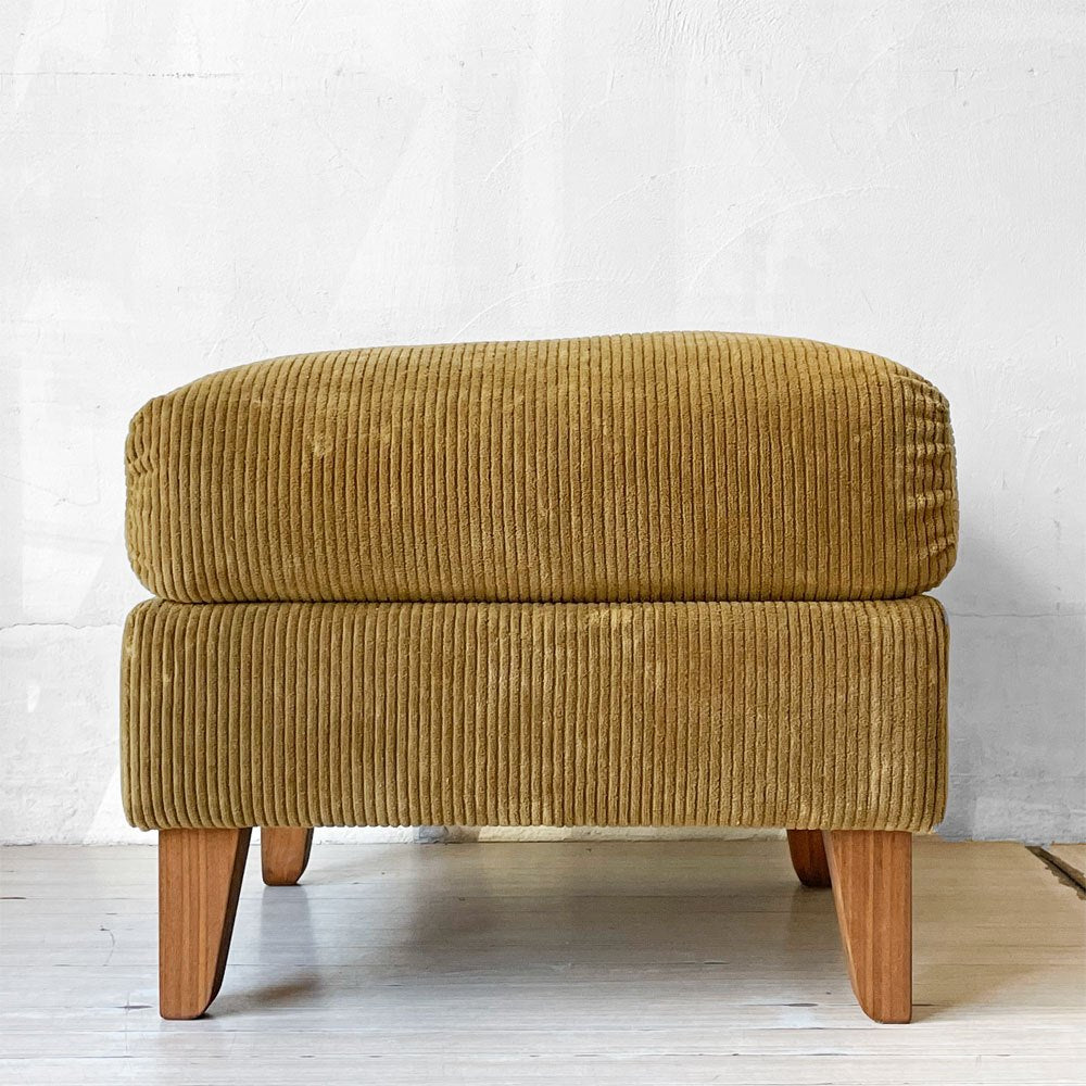 トラックファニチャー TRUCK FURNITURE エフケーソファ トリム FK SOFA TRIM オットマン コーデュロイ グリーン ウォールナット無垢材 張地F-21 ★