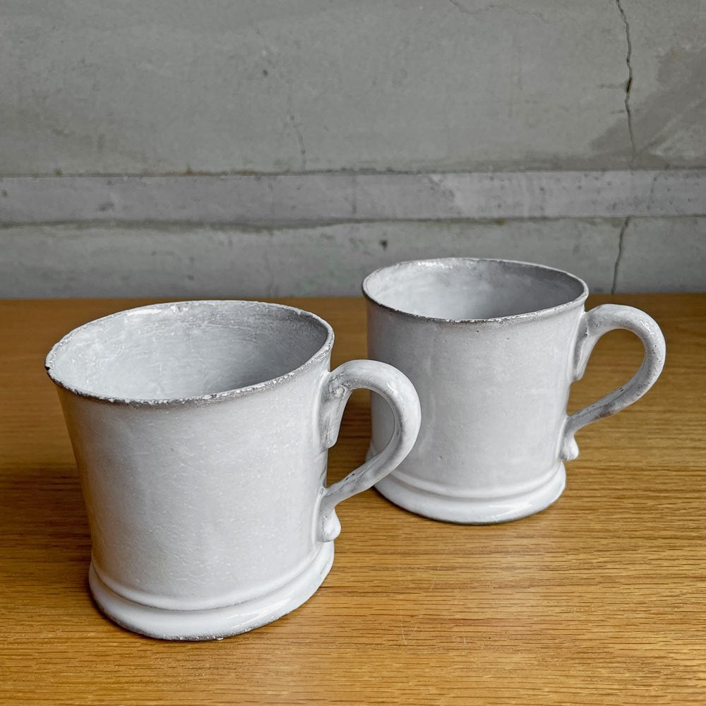 アスティエ・ド・ヴィラット Astier de Villatte コルベール Colbert コーヒーカップ H7.5cm フランス 陶器 定価￥22,770- A ♪