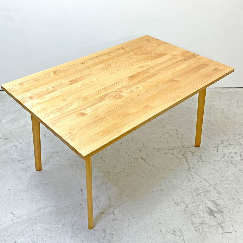 モモナチュラル MOMO Natural ダイニングテーブル RECT TOP 27 + CROCHET LEG AL W130cm アルダー材 ナチュラルモダン 定価￥86,500 ●