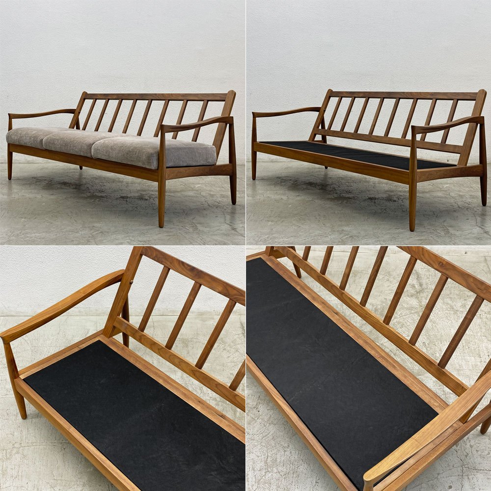 アモック AMOCC エピセ EPICE 3シーターソファ カバーリング W170cm ウォールナット材 北欧デザイン ◎